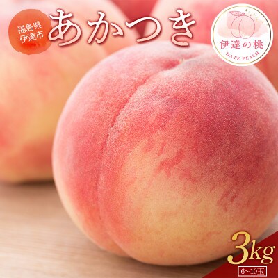先行予約 福島の桃 あかつき 3kg(6～10玉) 【あかい果樹園】 F20C-904