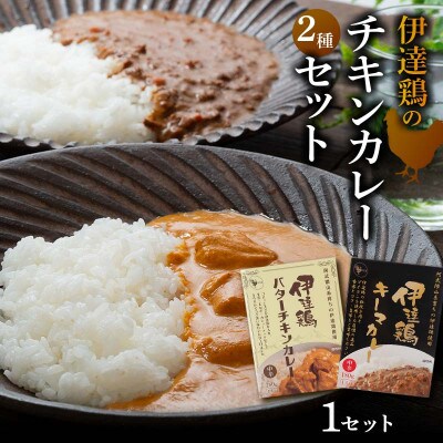 伊達鶏のチキンカレーセット2種セット(キーマカレー・バターチキンカレー)各1個入　F21C-090