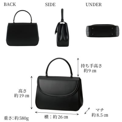 濱野皮革工藝フォーマルリサージュハンドバッグ