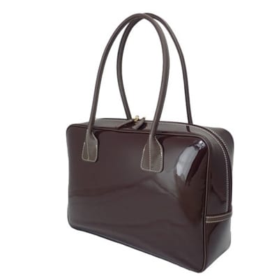 濱野皮革工藝セレブボストンバッグ(ブラウン×ゴールド金具)