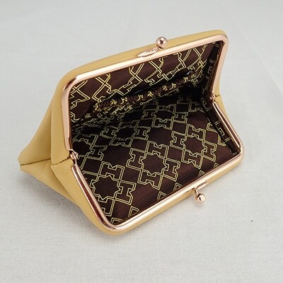 濱野皮革工藝ディアウォレットコインケースミニ財布(イエロー)