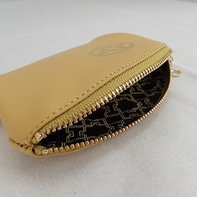 濱野皮革工藝ディアウォレットコインケースミニ財布(イエロー)