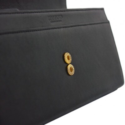 【濱野皮革工藝の長財布】クラッシー アーバン ウォレット(ブラック)