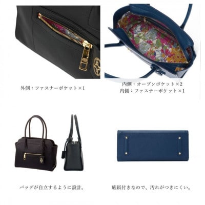 【濱野皮革工藝のバッグ】フィオーレミドルボクシートート(エクリューグレー)