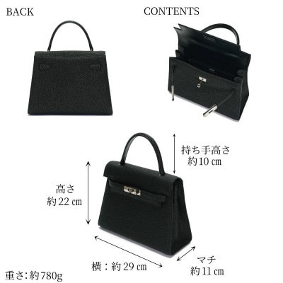 【濱野皮革工藝のバッグ】ベルフィオーラ(ブラック/黒桟革)