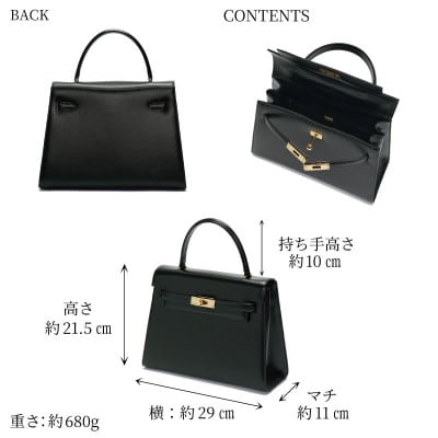 【濱野皮革工藝のハンドバッグ】ベルフィオーラ(ブラック)