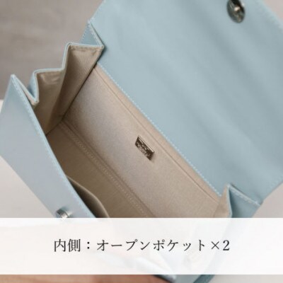 【濱野皮革工藝 HAMANO バッグ】プティ・フォルムUNO(ダークグレー×シルバー)