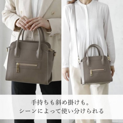 【濱野皮革工藝 HAMANO バッグ】フィオーレミニボクシー(エクリューグレー)