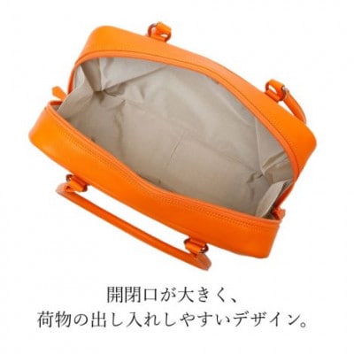 【濱野皮革工藝 HAMANO バッグ】フロット エヴィ ボストン(グレージュ)