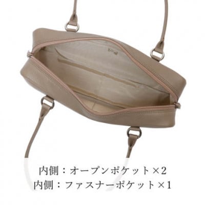 【濱野皮革工藝 HAMANO バッグ】フロット サイドボストン(ブラック)