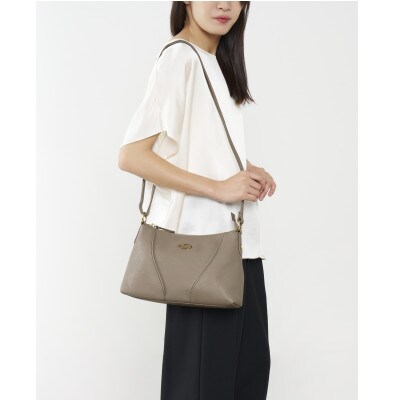 【濱野皮革工藝 HAMANO バッグ】フロット フィオーレショルダー(ブラック)