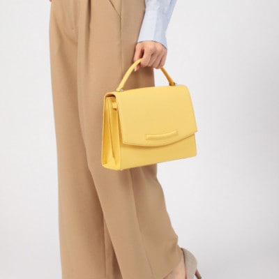 【濱野皮革工藝 HAMANO バッグ】グレース 2WAYショルダーハンドバッグ(オレンジ)