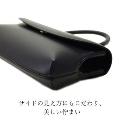 【濱野皮革工藝のフォーマルバッグ】ロイヤルモデル(ブラック×ブラック金具)