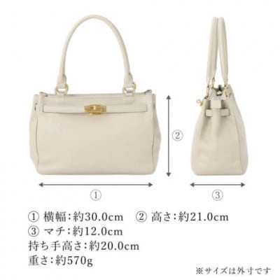 【濱野皮革工藝 HAMANO バッグ】シューカペラ ハンドバッグ(ライトグレージュ)