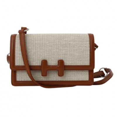 【濱野皮革工藝 HAMANO バッグ】シュトワ コンビ2wayバッグ(サンドグレー×ブラウン)