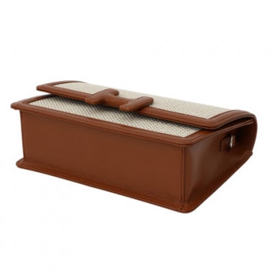 【濱野皮革工藝 HAMANO バッグ】シュトワ コンビ2wayバッグ(サンドグレー×ブラウン)