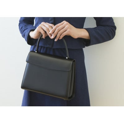 【濱野皮革工藝 HAMANO バッグ】シンフォニア フォーマルバッグ(ブラック×ゴールド)