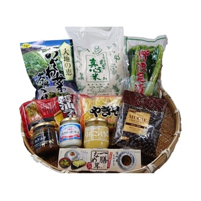 御代田町応援セット(みよたんの贈り物)【 野沢菜 ムーギチョコ お米 ラーメン 入り 】