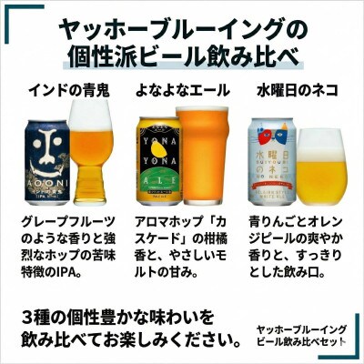 【毎月定期便】長野県のクラフトビール(お酒)12本 ヤッホーブルーイングの3種飲み比べ全3回