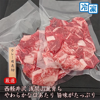 【牛肉カレー用】信州蓼科牛の厳選部位をおまかせ600g(300g×2パック)御代田町古越牧場産