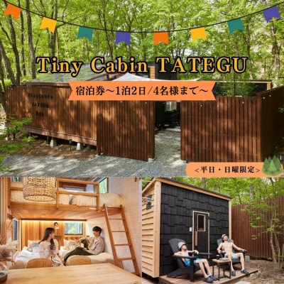 タイニーキャビンタテグ軽井沢御代田の宿泊券(1泊2日4名様まで)【平日・日曜限定】