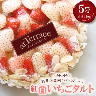 【先行受付】【冷蔵】軽井沢農園パティスリーから自慢の紅白いちごタルト　5号サイズ