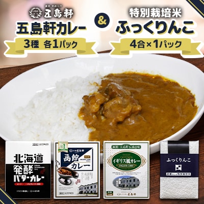 五島軒カレー3個・米4合セット