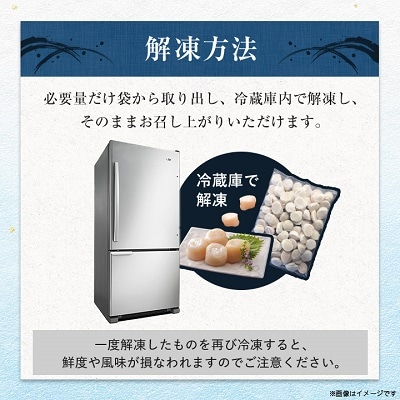 【道水の冷凍ホタテ貝柱】プロトン帆立1kg 北海道産 産地直送 お刺身や生食可
