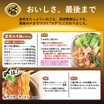 mizkan 〆まで美味しい 濃厚みそ鍋つゆストレートタイプ(750g×10袋)