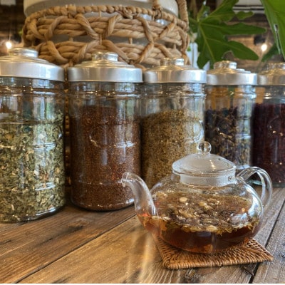 【ハーブ専門店】季節のハーブティー(3種/各5パック)とハーブソルト(1個/50g)セット