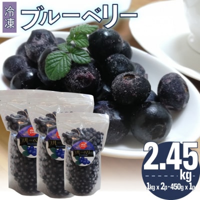 冷凍ブルーベリー計2.45kg 佐川町産<2～5ヶ月程度て発送>