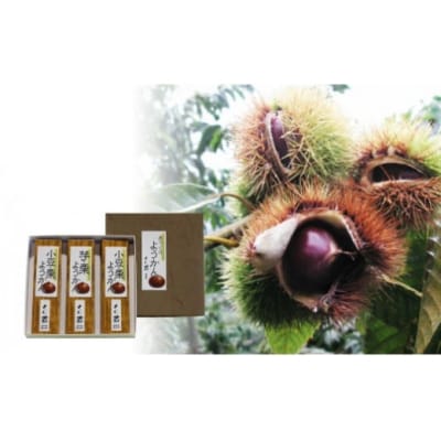 夢甘栗ようかん3本(大納言小豆・夢甘栗2本/芋・夢甘栗1本)