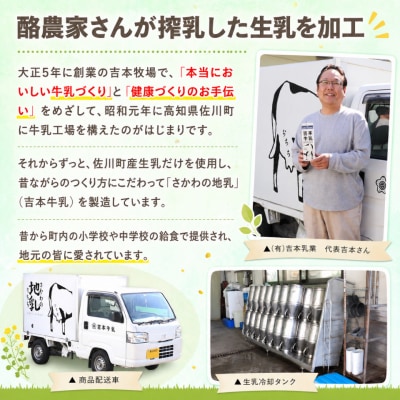 吉本牛乳(さかわの地乳)・ 吉本コーヒー 各1L×3本 合計6本