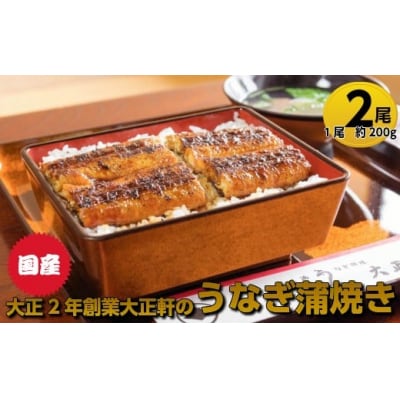 大正二年創業「大正軒」の国産うなぎ蒲焼(有頭特大2尾/約5人前)