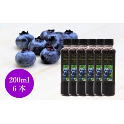 【希釈タイプ】ブルーベリーシロップ 200ml×6本