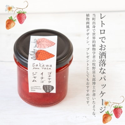 <いちごジャム 3個>ゴチサウイチゴジャム 佐川町産苺100%使用 無香料 無着色  