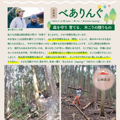 <原木ひのきの湯 10枚>輪切り スライス 佐川町産