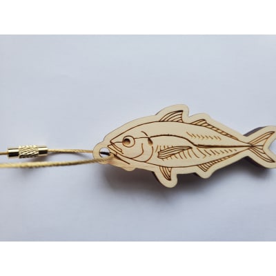 【アジ・ゴールド】11種から選べる ヒノキ薫る 魚のウッドキーホルダー