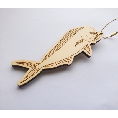 【シイラ・ニッケル】11種から選べる ヒノキ薫る 魚のウッドキーホルダー