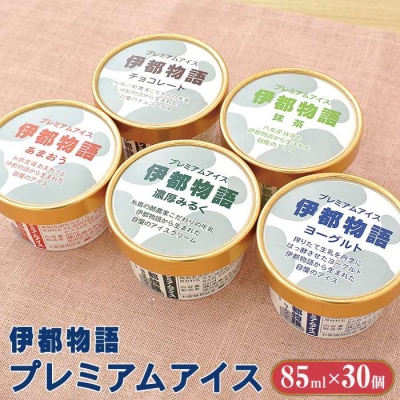 伊都物語 プレミアムアイス5種 30個(みるく、ヨーグルト、あまおう、抹茶、チョコ)[AFB009]