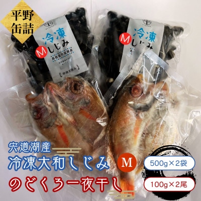 宍道湖産冷凍大和しじみ M500g×2袋・のどぐろ一夜干し100g×2尾