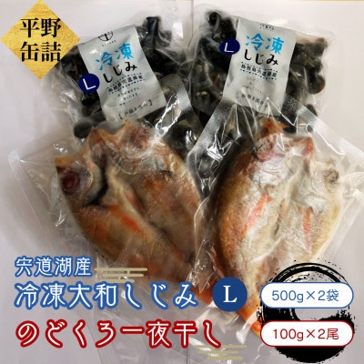 宍道湖産冷凍大和しじみ L500g×2袋・のどぐろ一夜干し100g×2尾