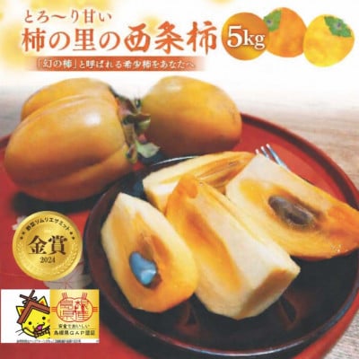 【数量限定】秀品 とろ～り甘さの極み!柿の里の西条柿 5kg 島根県松江市【マルカミ農縁株式会社】
