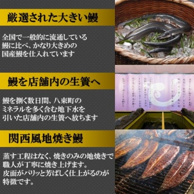 【国産】うなぎ蒲焼カット4袋セット(秘伝のタレ付き)