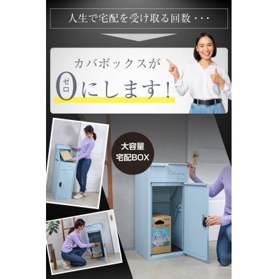 宅配ボックス 複数受け取り可能 置き配 大容量 防水 個人宅  ONEMORETALL【シアン】