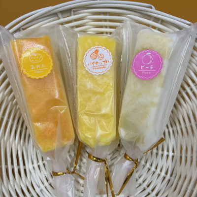 日の出産ブルーベリーを使用したレアチーズケーキと溶けない和風アイスキャンディー 葛バーの詰め合わせ