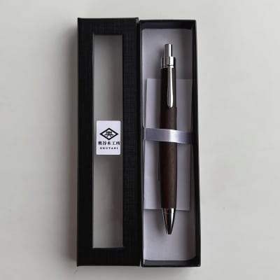 銘木シャム柿無垢材ボールペン(芯径0.7mm)