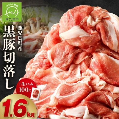鹿児島黒豚切落し1600g+生ハム100g