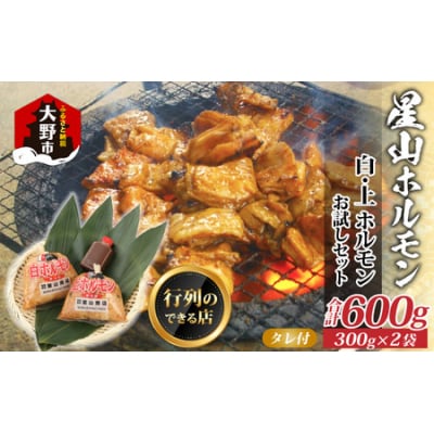 【全国ホルモン大会初代優勝】 星山ホルモン 白 ミックス  600g (各300g・たれ付)