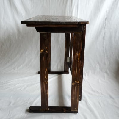 木製レトロ風 折り畳みテーブル(小)